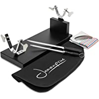 Jamonprive Soporte Jamonero + Cuchillo &amp- Chaira + Cubre Jamón + Paño + Pinzas - Set Profesional de Corte para Jamon…
